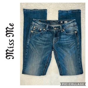 MISS ME | Embroidered Rose With Accents Jeans ❤️‍🔥